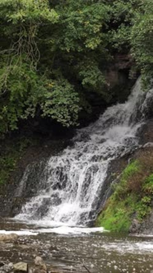 Chervonohorod Dzhurynsky Waterfall in Ukraine