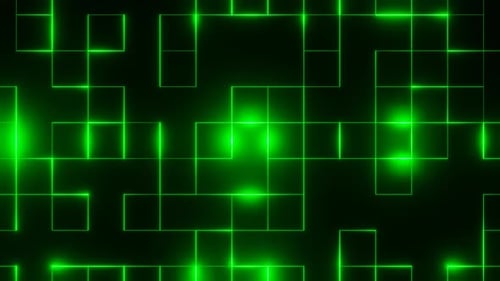 Green Square Abstract Glowing Patterns Background Vj Loop Animation In 4K