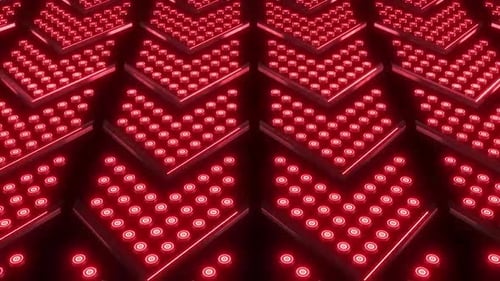 Glowing Red Arrows Abstract Pattern