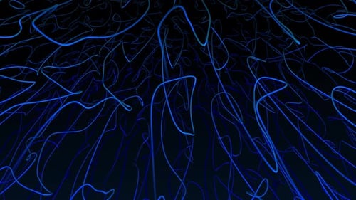 Abstract Glowing Blue Lines Network Animation