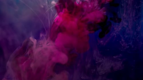 Colorful Ink Swirling in an Abstract Background