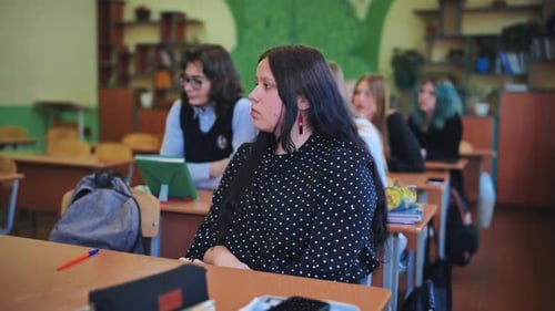 High School Students are Engaged in Active Listening During a Classroom Lesson on a Regular School