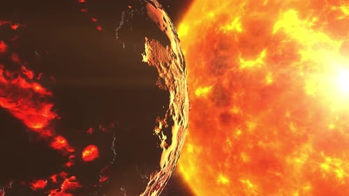 Dying Planet close to red giant sun