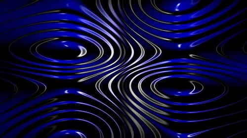 Shiny Blue Liquid Abstract Flowing Background Loop