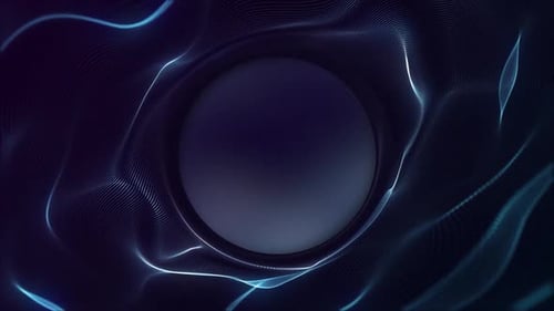 Abstract Glowing Waves Logo Reveal