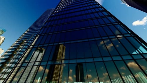 Cortina de vidrio para pared de oficina Comercial Time Lapse