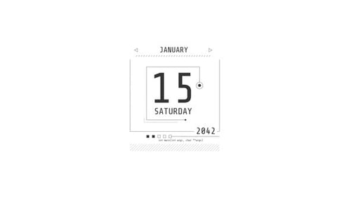 HUD of the Calendar Date Animated in a Futuristic Style
