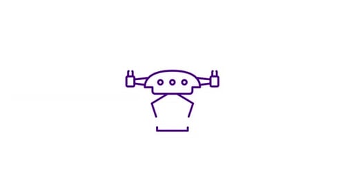 Minimalist Line Art Drone Delivery Animation