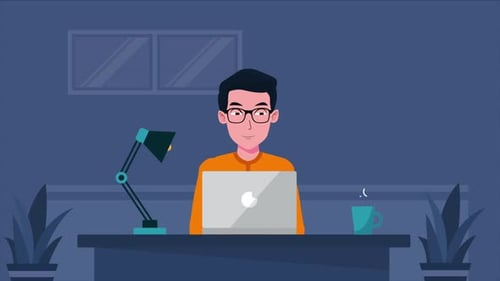 Homme parlant en appel vidéo 4K