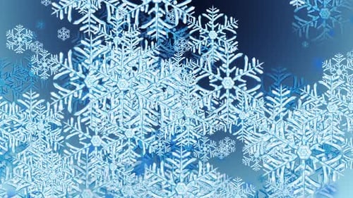 Christmas Snowflake Blue Background Animation