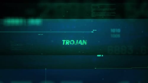 Trojan On Noise Glitch Error Technology Futuristic Data Background
