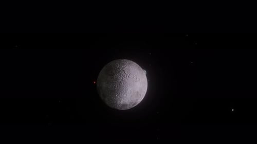 Erde und Mond im Weltraum. Erde bei Nacht. Mondoberfläche mit Kratern. Planetarischer Mond