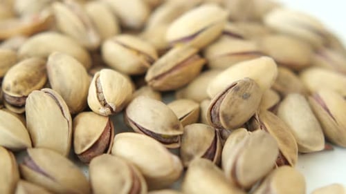 Pistachios in Shells, Close Up Food Footage