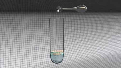 Chemical Reaction Simulation in a Test Tube Animation