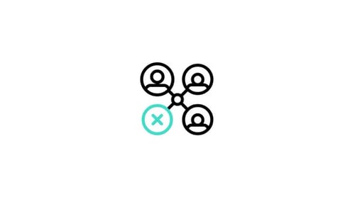 Minimalist People Network Disconnection Line Icon Animation