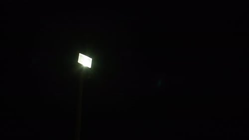 Street Light Illuminates the Dark Night