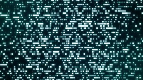 Glowing Digital Data Stream Grid Loop Background