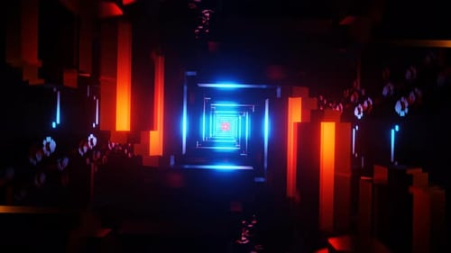 Hipnotizante VJ Loop com um padrão hipnótico de néon hipnótico sem costura