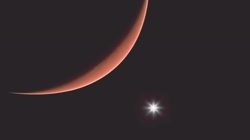 Erstaunlicher roter Planet Mars im tiefen Sternraum