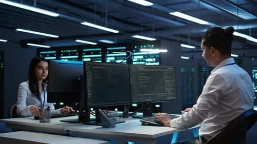 Data Center Technician Responsible for Installation of Networking Equipment