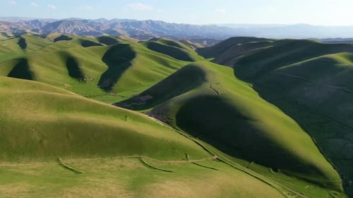 Aerial view of the Green Mountains and peaceful nature. heaven, green hills, peaceful nature, Afghan
