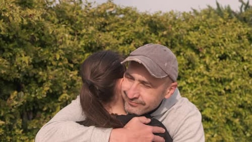 Strong Cuddles with Father