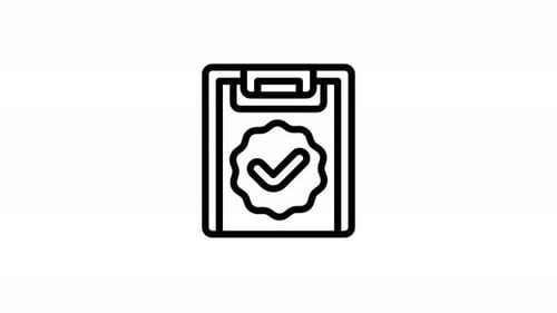 task completed line icon animation