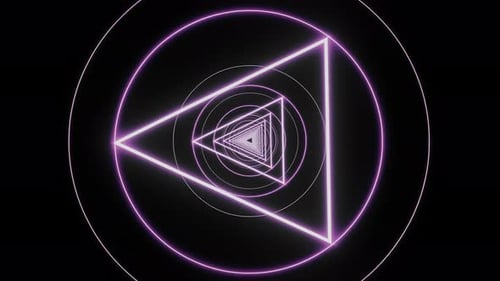 Abstract Geometric Neon Lines Forming Dynamic Endless Patterns