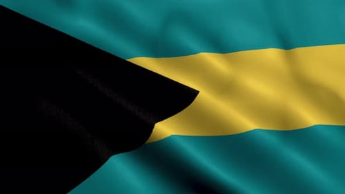 Bahamas Flag Waving Seamless Loop Animation