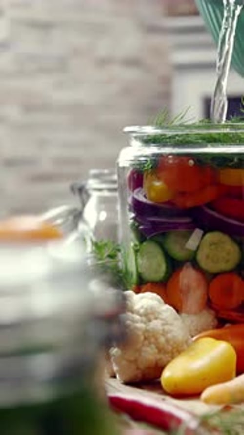 Vertical View Of Fresh Vegetables