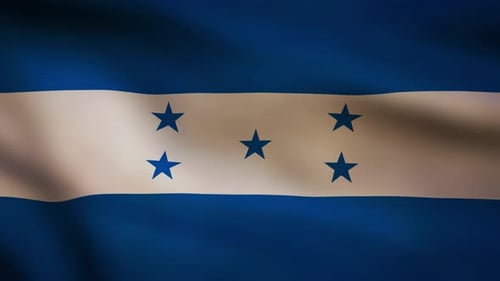 Seamless Loop of Honduras National Flag Waving
