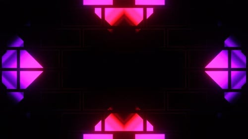 Vj loop showing neon lights creating geometric shapes