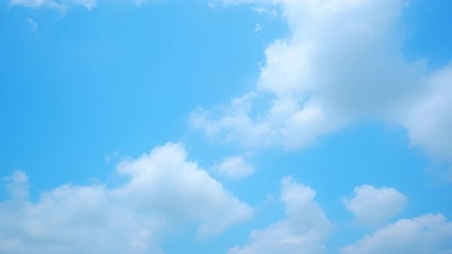 4K : Timelapse of the blue sky with white clouds, Time-lapse footage.