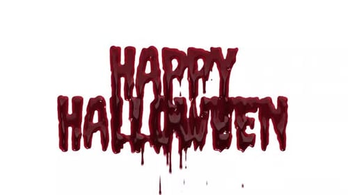 Halloween Blood Dripping Text Title Animation