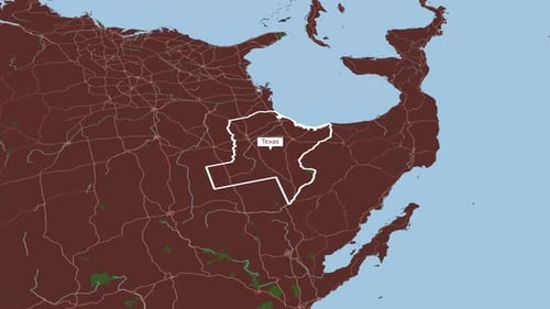 Texas State Map Highlight Reveal Animation