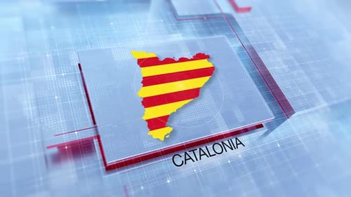 Anzeige der Karte von Katalonien