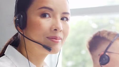 Diverse Team of Young Professionals is Working in the Phone Support Office Working Day of Sales