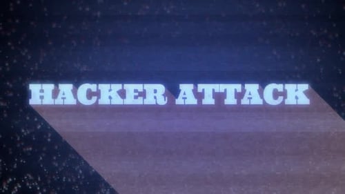 Retro-Panne mit Hackerangriffstext