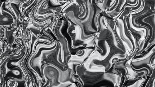 Abstract Fluid Metallic Swirl Seamless Background Loop