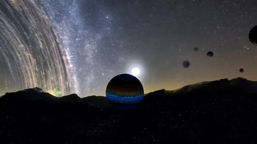 Night Space Galaxy View Universe Background