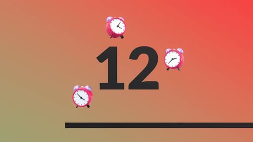 15 Second Countdown Video with Progress Bar and Gradient Background