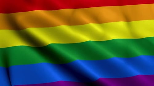 Vibrant Waving Rainbow Pride Flag Seamless Background