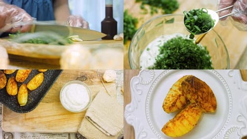 Preparing Potatoes with Herbs and Spices