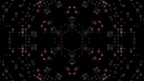 Animated Abstract Geometric Kaleidoscope Pattern Loop Background