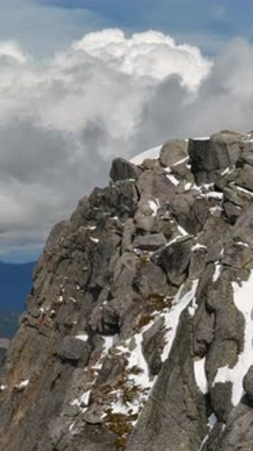 Snowy Mountain Top View. British Columbia, Canada.