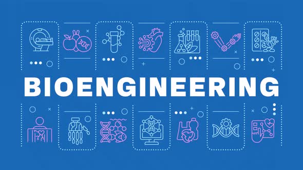 Bioengineering word banner animation, Backgrounds Motion Graphics ft ...