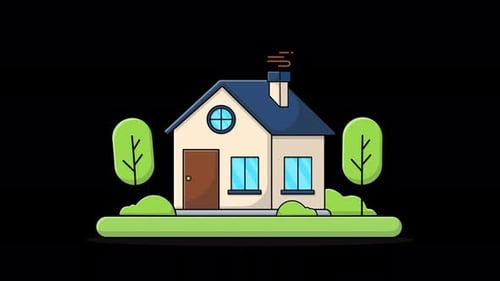 Belle maison animée — Transparente