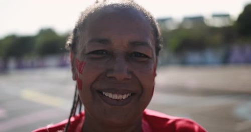 Red Fan Victory at Stadium