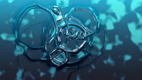 Fluid Glossy Abstract Blue Loopable Motion Background