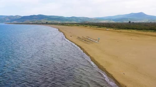 vue aérienne de la plage vide